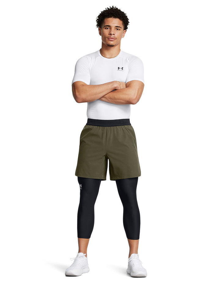 UA HeatGear Primera Capa Inferior 3/4 negro para hombre