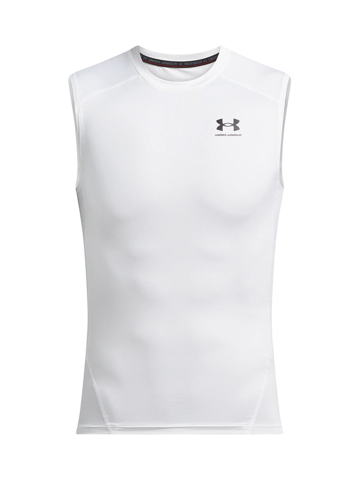 UA HeatGear Primera Capa Superior blanco para hombre