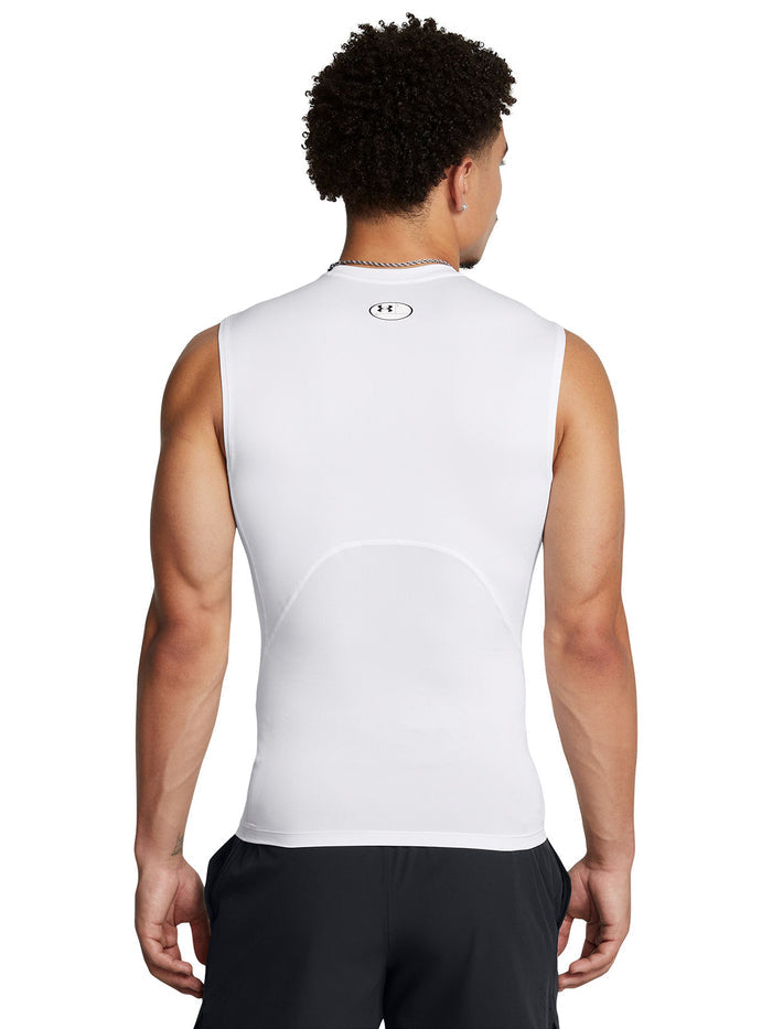 UA HeatGear Primera Capa Superior blanco para hombre