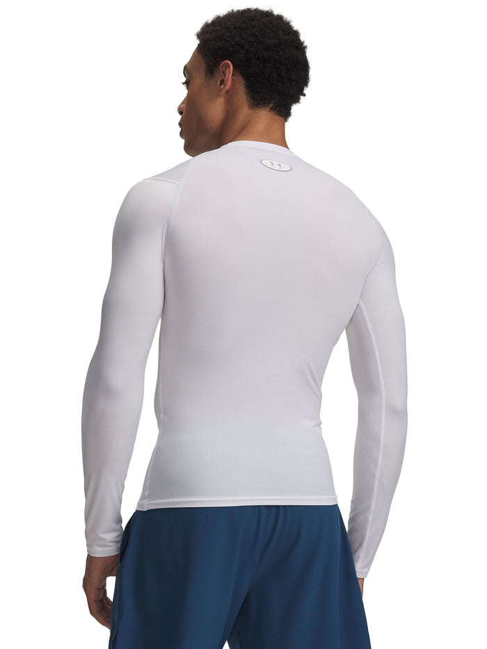 UA HG Elite Comp LS Primera Capa Superior blanco para hombre