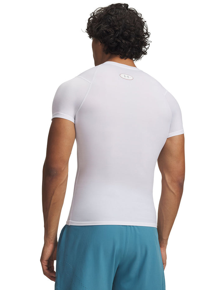 UA HG Elite Comp SS Primera Capa Superior blanco para Hombre