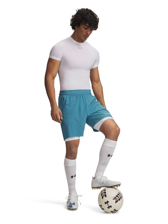 UA HG Elite Long Shorts Calza blanco para hombre