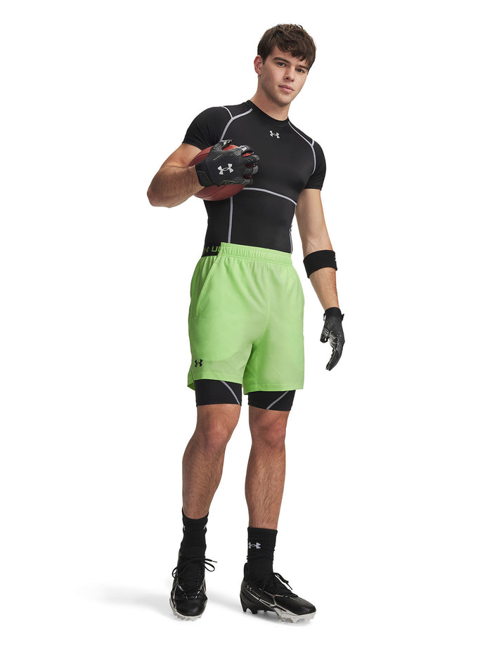 UA HG Elite Long Shorts Calza negro para hombre