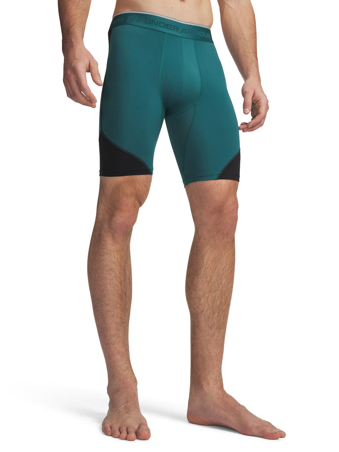 UA HG Elite Long Shorts Calza verde para hombre