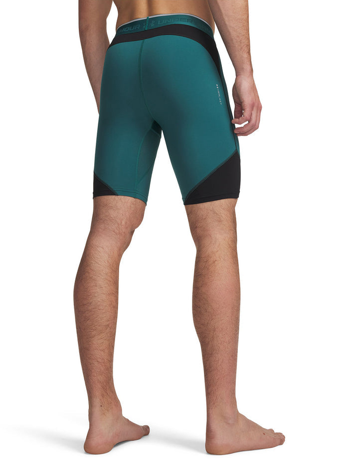 UA HG Elite Long Shorts Calza verde para hombre