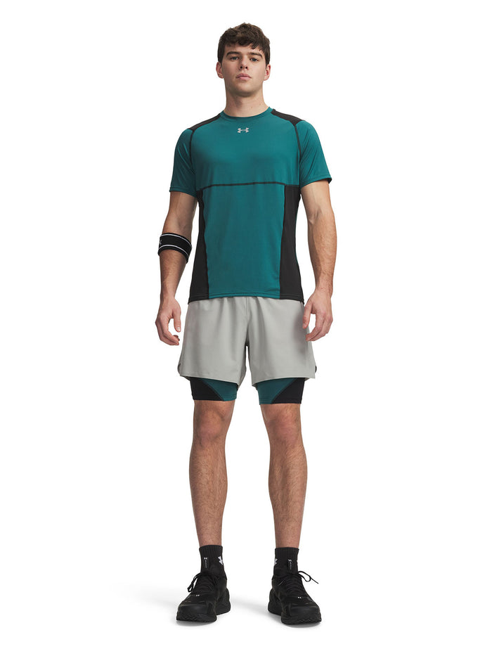 UA HG Elite Long Shorts Calza verde para hombre