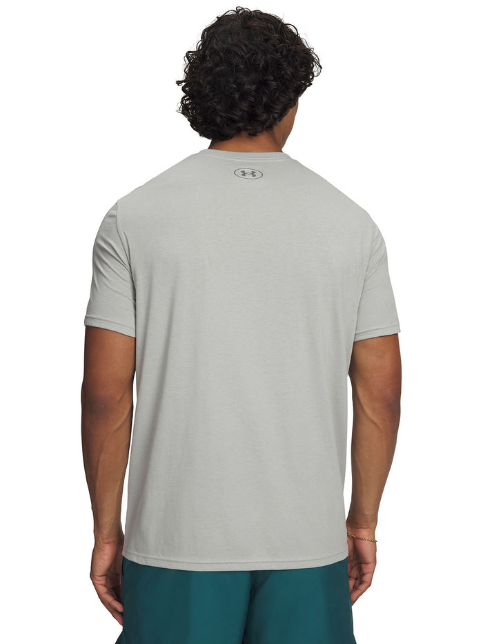 UA Left Chest Logo Polera Manga Corta gris para hombre