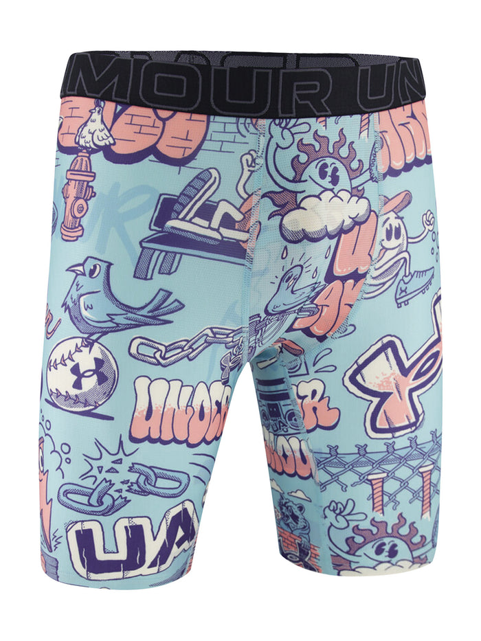 UA Performance Tech Mesh Boxer 9" azul para hombre