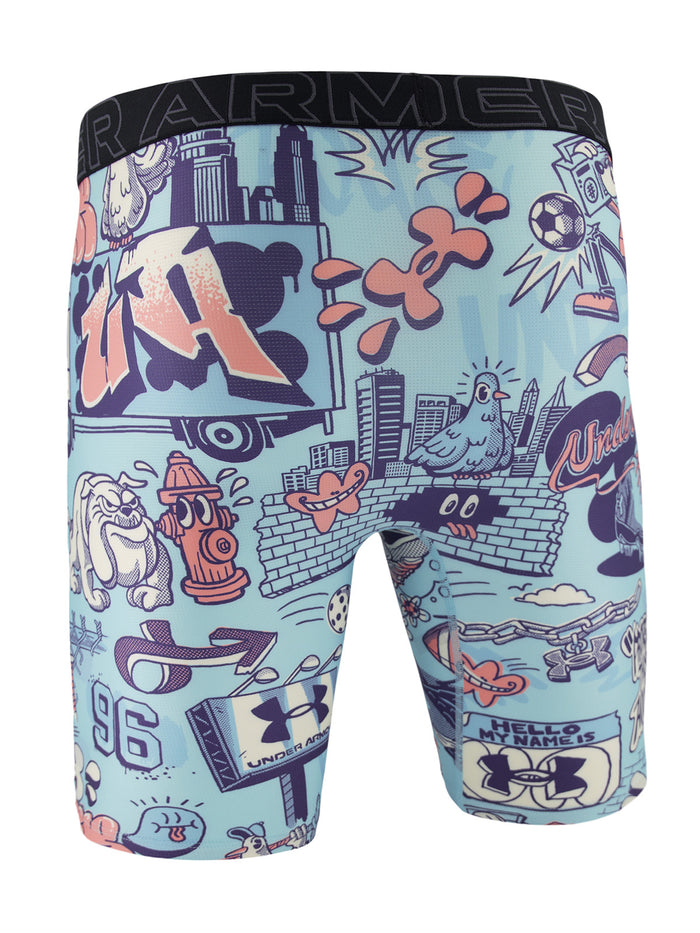 UA Performance Tech Mesh Boxer 9" azul para hombre