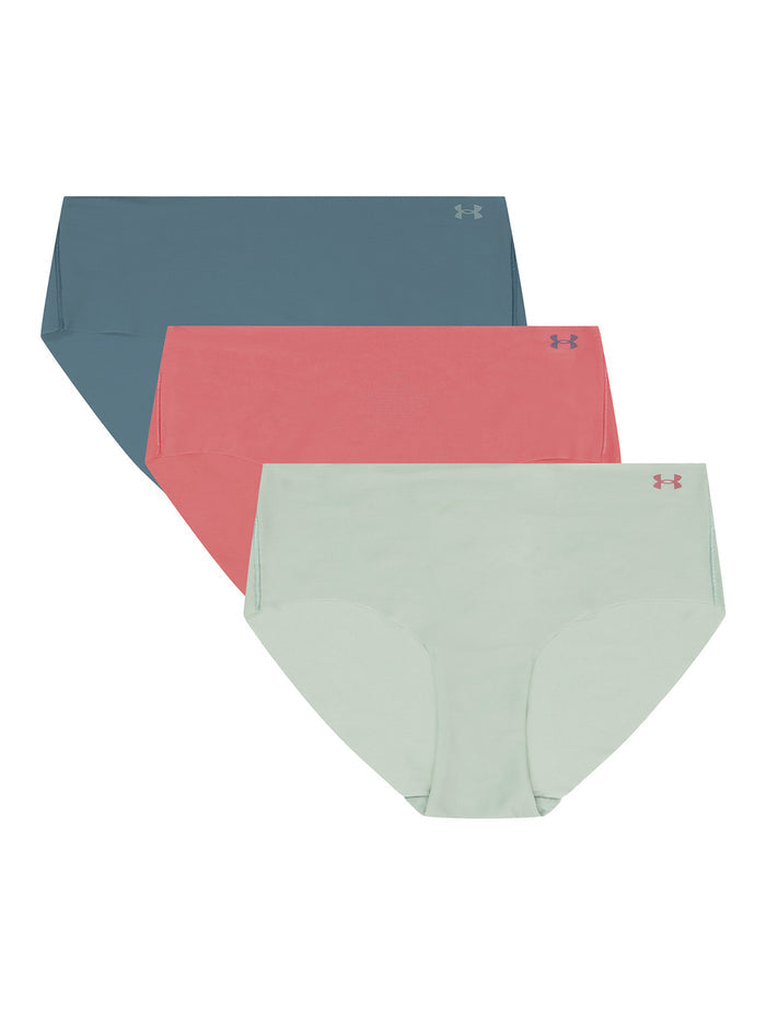 UA Pure Stretch No Show Hipster azul para mujer