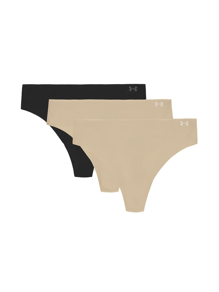 UA Pure Stretch No Show Tanga café para mujer