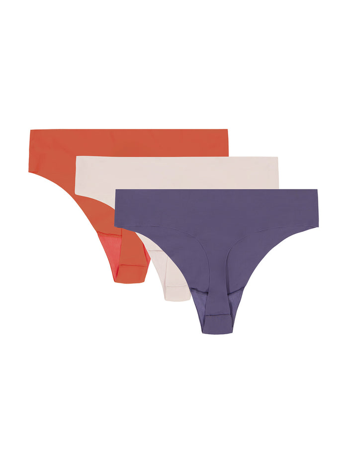 UA Pure Stretch No Show Tanga morado para mujer
