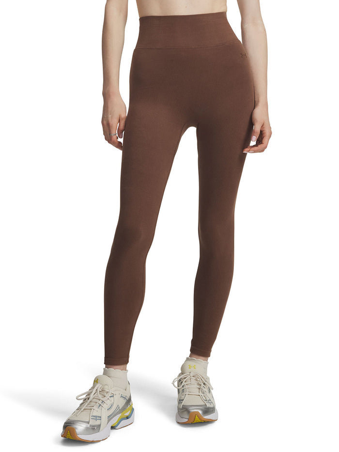 UA Seamless Cotton Leggings Calza café para mujer
