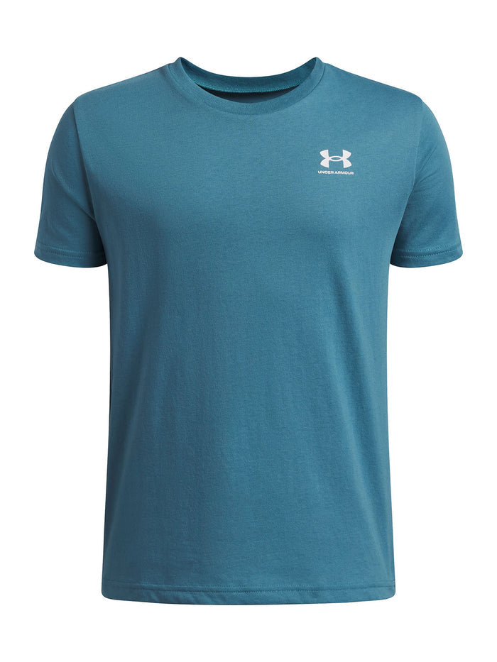 UA Sportstyle Left Chest Polera Manga Corta azul para niño