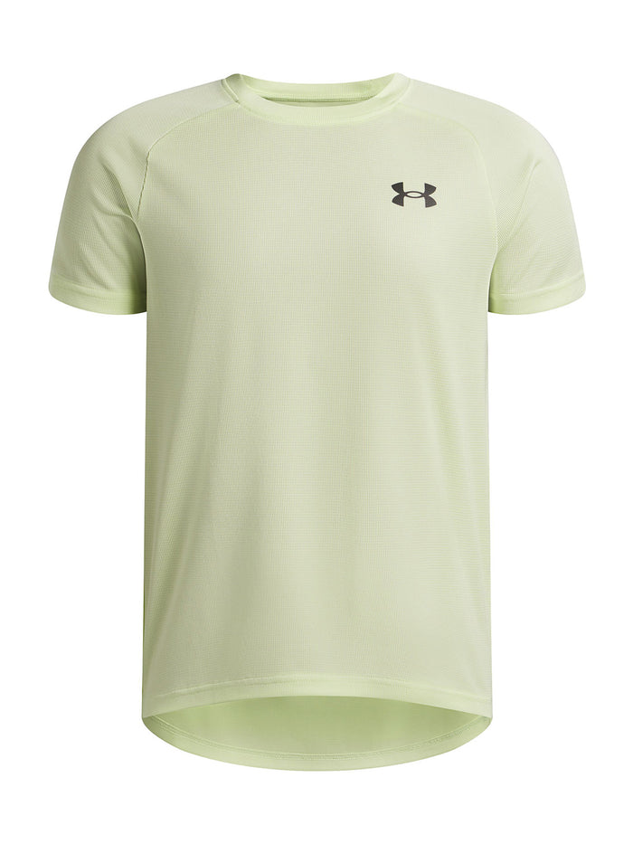 UA Tech Textured Polera Manga Corta verde para niño