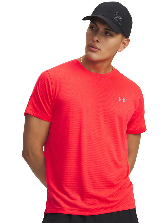UA Velociti Reflectante SS Polera Manga Corta rojo para hombre