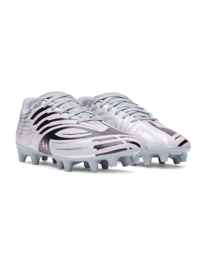Zapatilla UA Shadow Club 4 FG Jr gris para niño